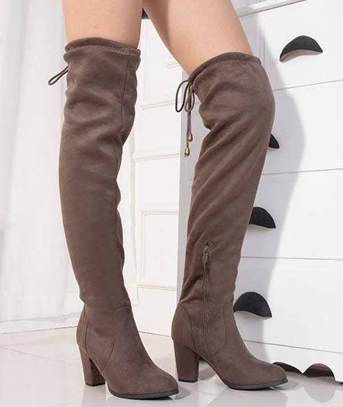 Heroic spirit Stretch Fabric Over The Knee Boots Women Thigh high Boots Shoes Woman High Heel Winter Boots Botas 